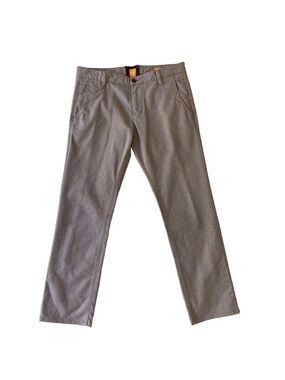 Hugo Boss orange casual pants blue-grey stretchy cotton blend double pockets 30R